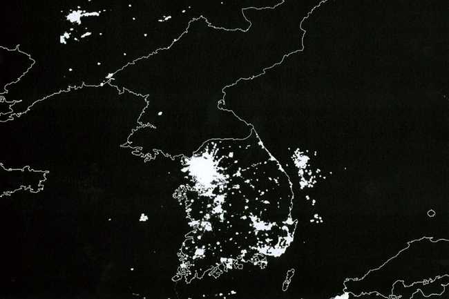 Sateliittikuva Pohjois-Koreasta Sateliittikuva Pohjois-Koreasta